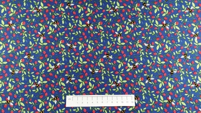 Fabric by the Metre - 867 Bees - Navy